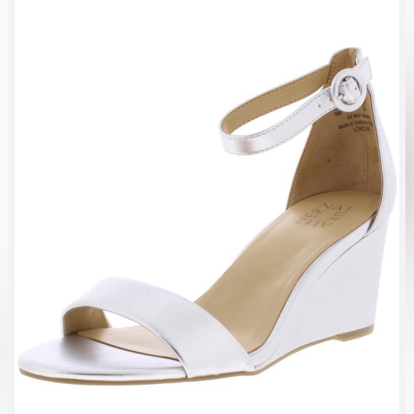 Naturalizer London Silver wedge sandals - Picture 2 of 12